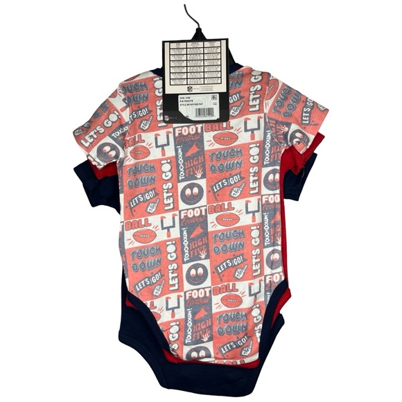 NWT New England Patriots Play Day 3 Piece Creeper Set - 3-6mo - Picture 3 of 6